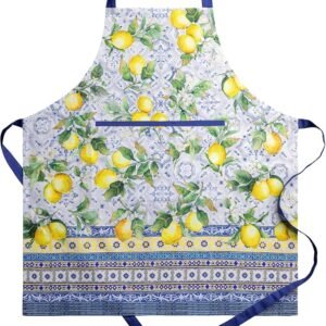 Maison d' Hermine 100% Cotton Apron for women with Pocket Kitchen Chef Apron for Men Cooking Spring Summer