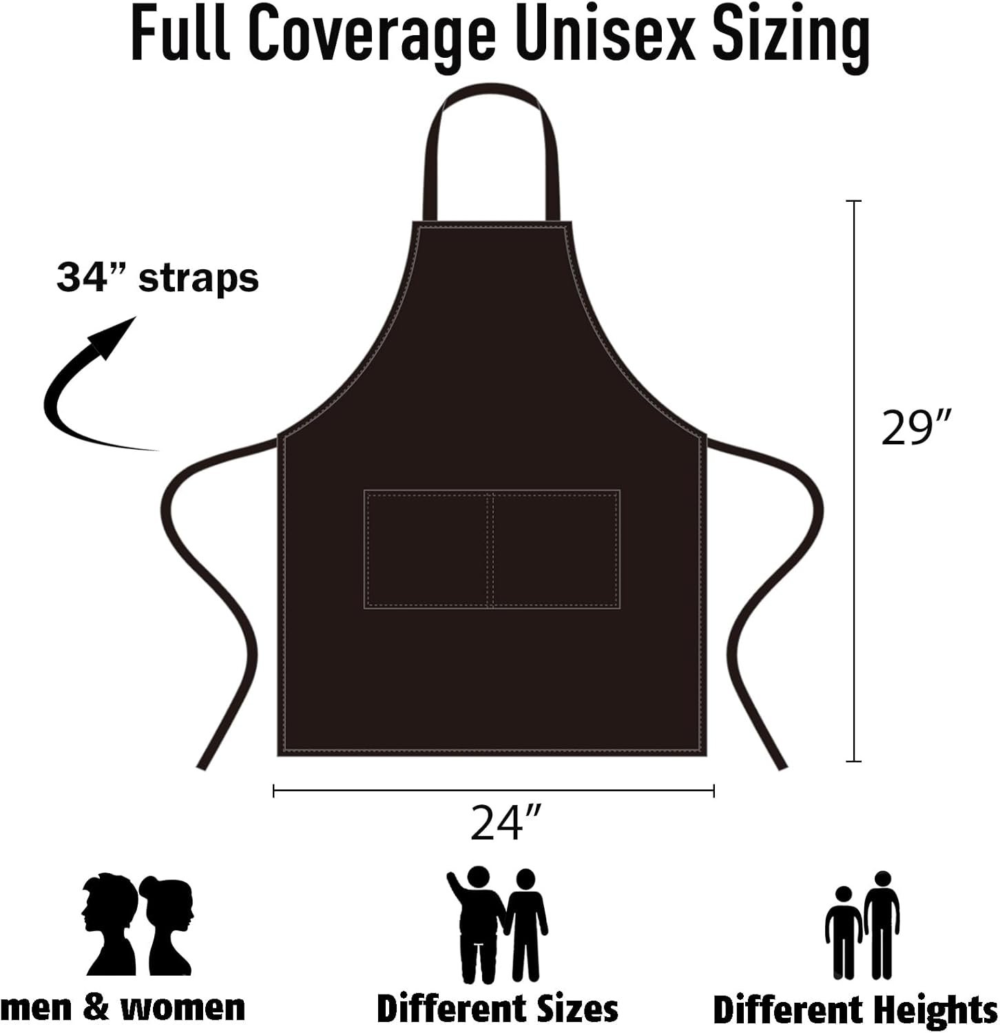 NOBONDO 12 Pack Bib Apron - Unisex Black Apron Bulk with 2 Roomy Pockets Machine Washable for Kitchen Crafting BBQ Drawing - Image 2