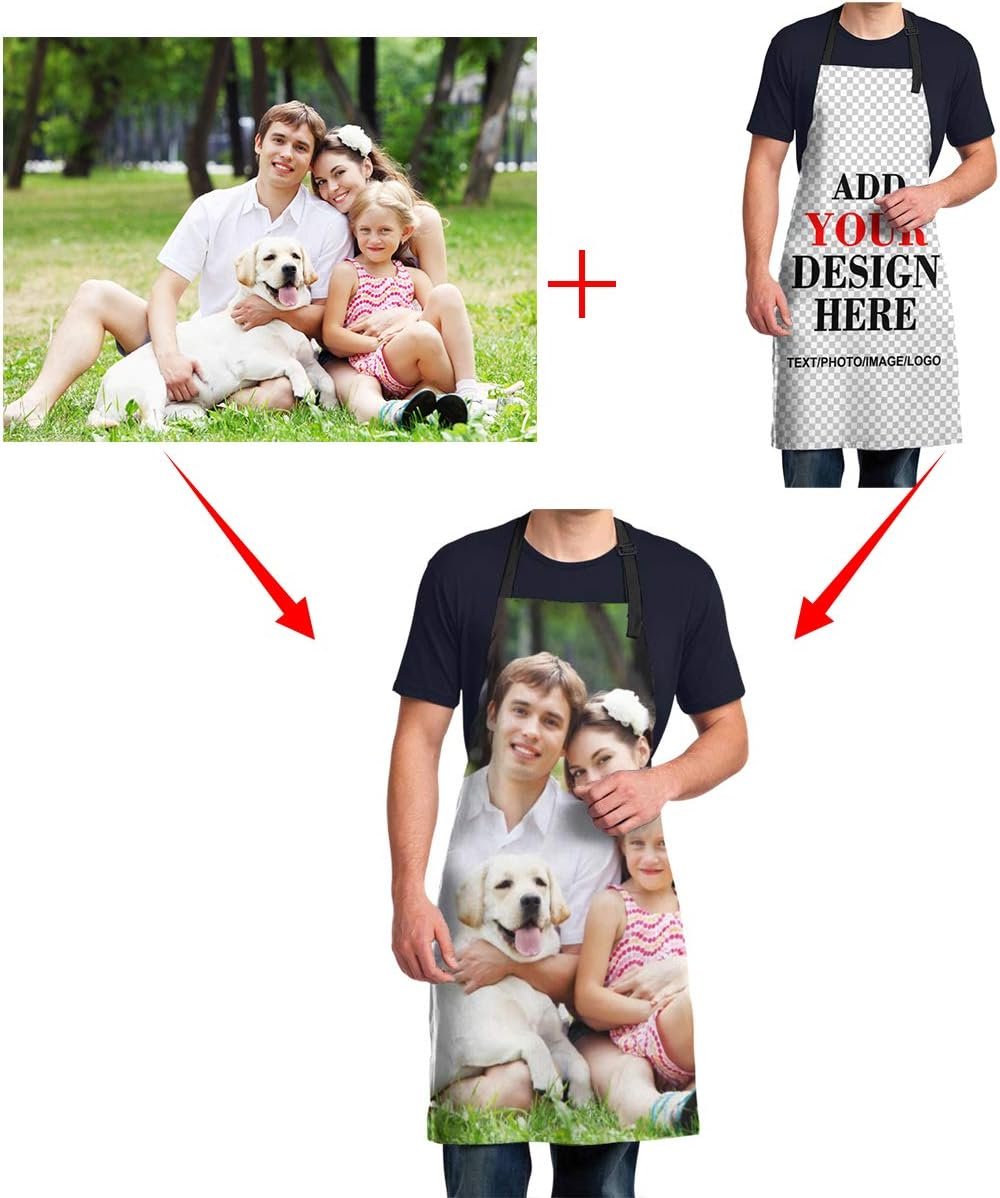 Personalized Add Your Own Photo Text Custom to Kitchen Apron Prepare Gift - Image 2