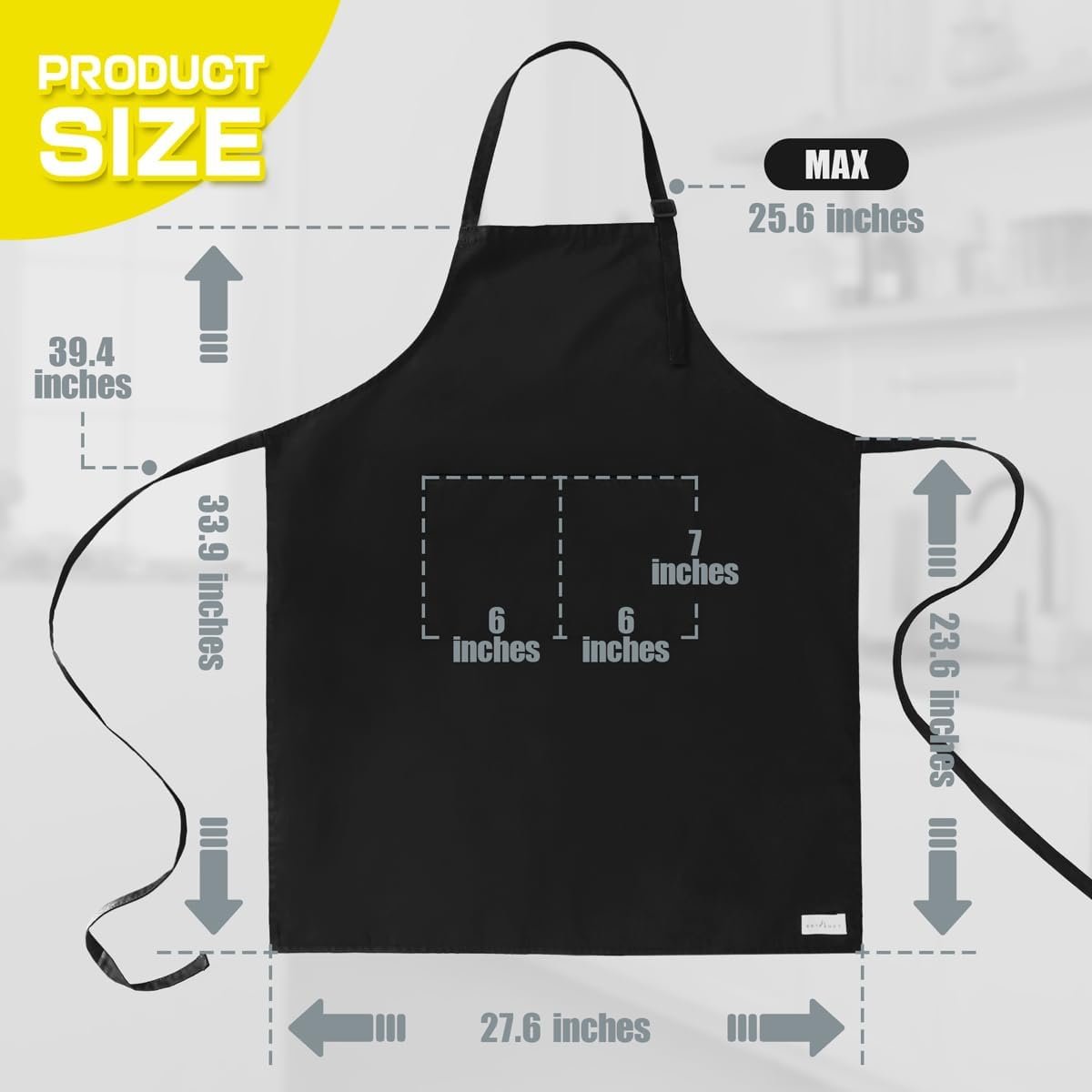 ROTANET Extra Large Apron for Men Adjustable Bib Aprons with 2 Pockets Cooking Kitchen Women Chef Water & Oil Resistant - Image 2