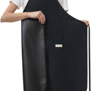 ROTANET Microfiber Apron with Waterproof EVA Backing, Towel Kitchen Aprons for Men Women with 2 Pockets Cooking BBQ Cleaning
