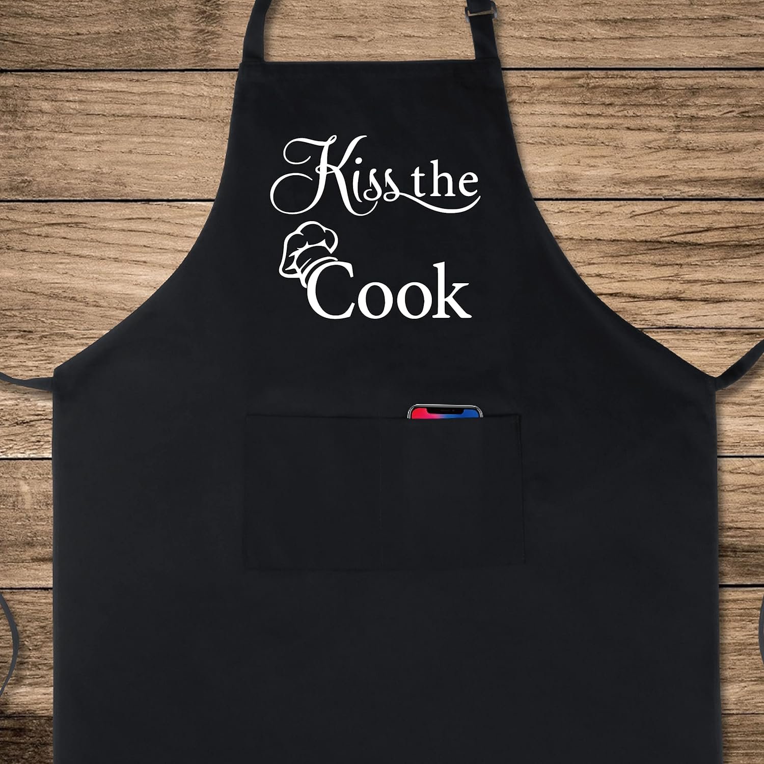 Xornis 100% Cotton Funny Apron with 2 Pockets for Men Women BBQ Grilling Adjustable Bib Black Aprons Gifts Cooking Kitchen - Image 2