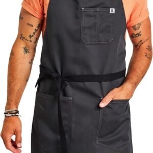 hedley & bennett Essential Apron - Professional Chef Apron with Pockets & Adjustable Bib Strap for Cooking & Grilling