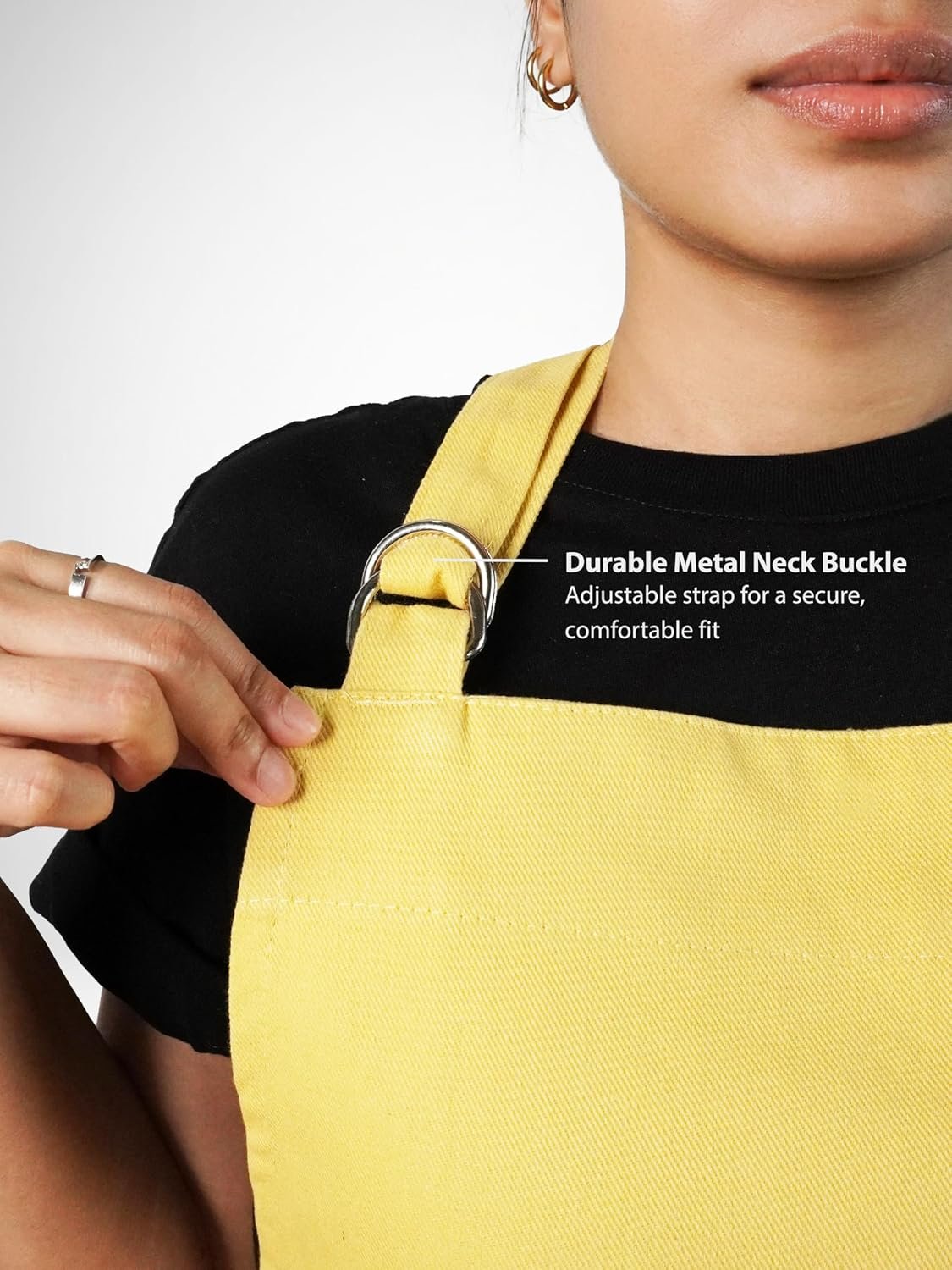 100% Cotton Kitchen Apron with 2 Pockets – Adjustable Chef Apron for Cooking Baking BBQ – Unisex Apron - Image 2