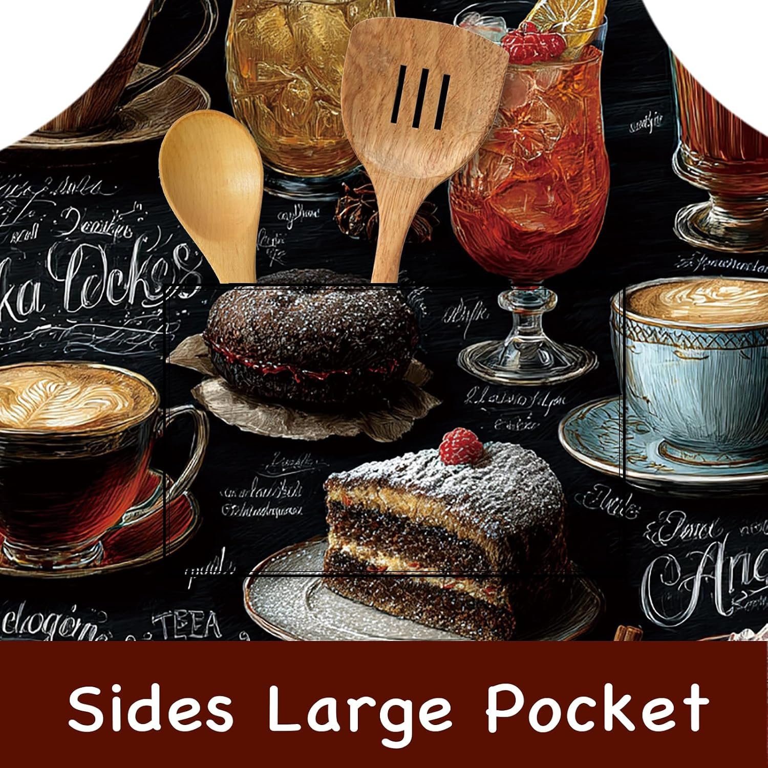 Nuxovilar Cute Cooking Kitchen Apron, 26.77 * 30.7 Inches, Essential for Kitchen Cooking, Baking, Festive Gatherings - Image 3