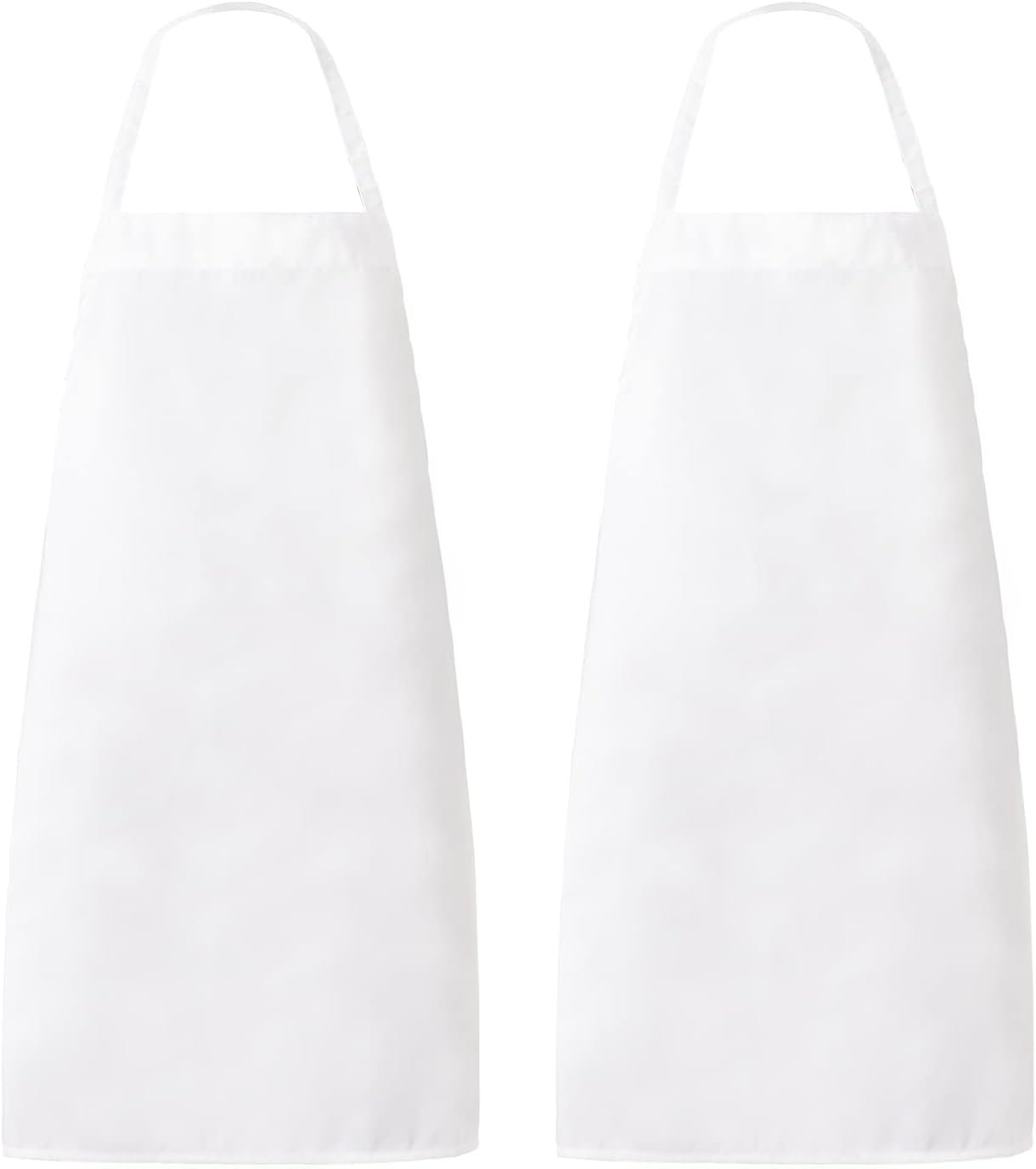 White Kitchen Aprons unisex Bib Apron with extra long ties for Cooking in Kitchen & Grill,painting,crafting - Image 5