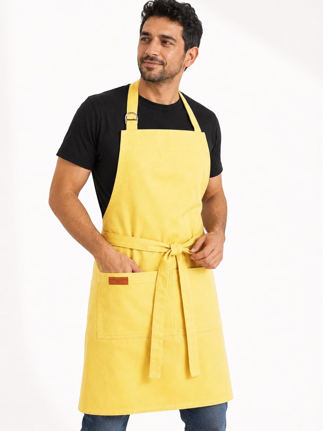 100% Cotton Kitchen Apron with 2 Pockets – Adjustable Chef Apron for Cooking Baking BBQ – Unisex Apron - Image 4