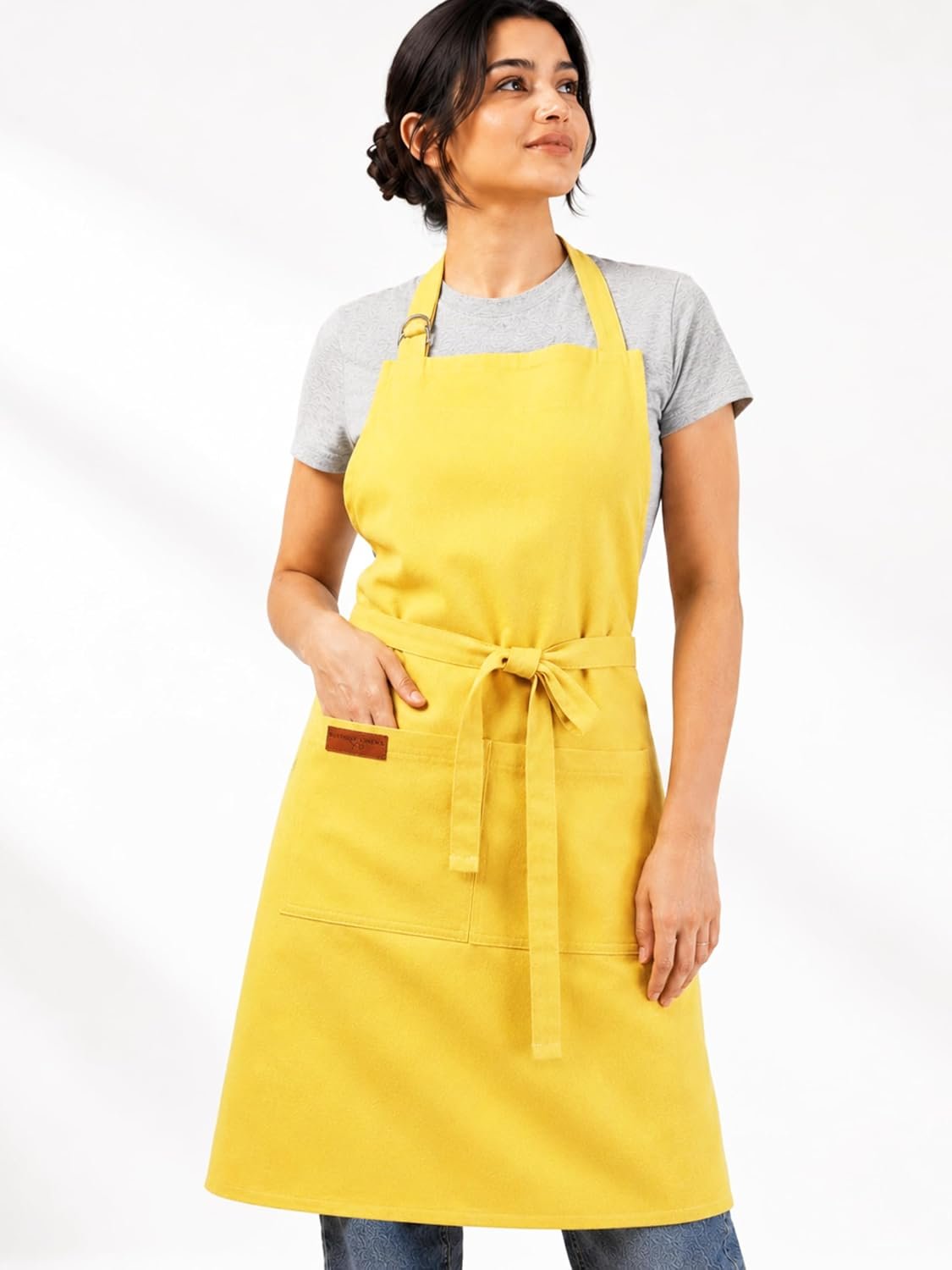 100% Cotton Kitchen Apron with 2 Pockets – Adjustable Chef Apron for Cooking Baking BBQ – Unisex Apron - Image 6
