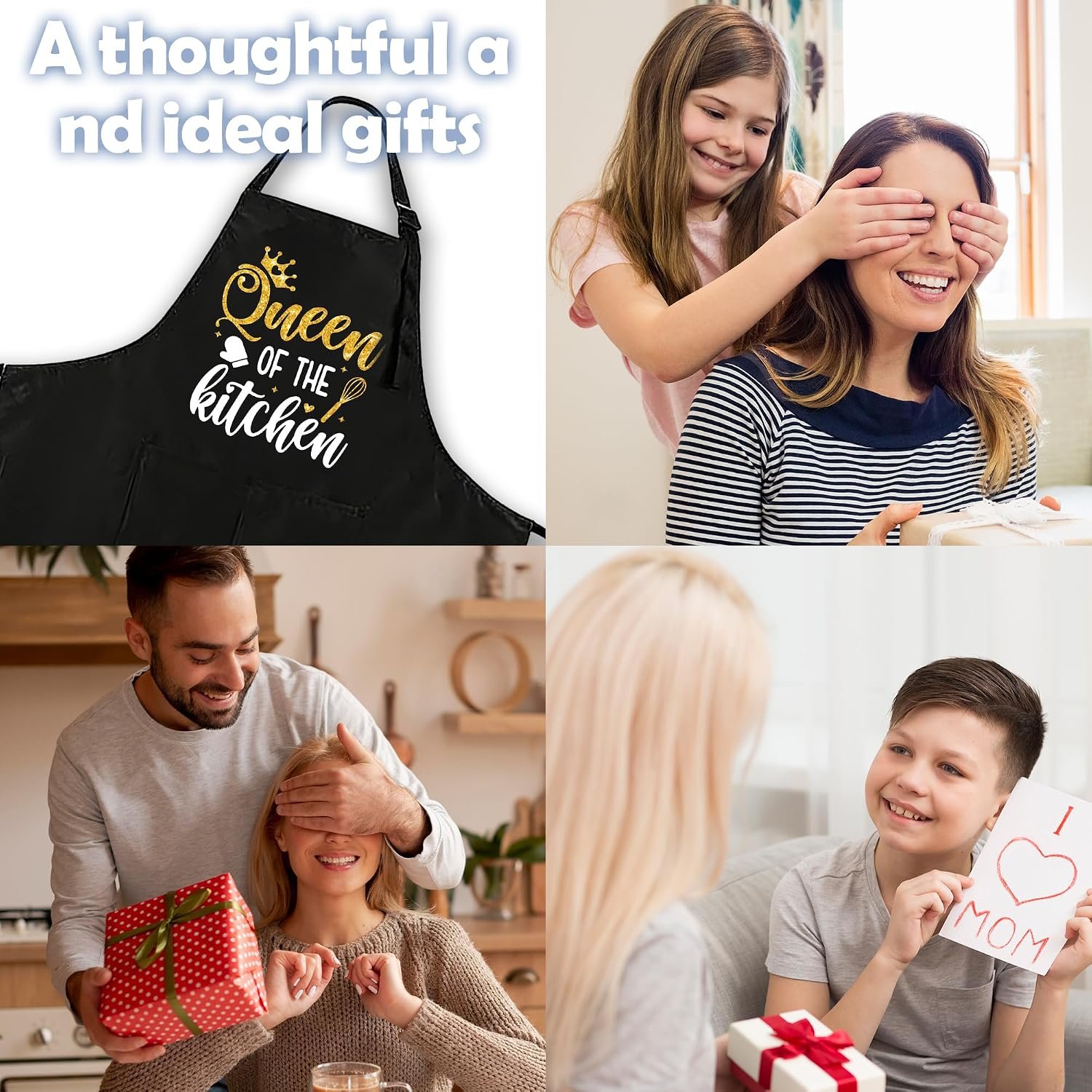 Funny Black Apron with Pockets for Man,Dad,Husband,Father in Law,Chef Daddy Women Grilling Apron BBQ Cooking Gifts - Image 6