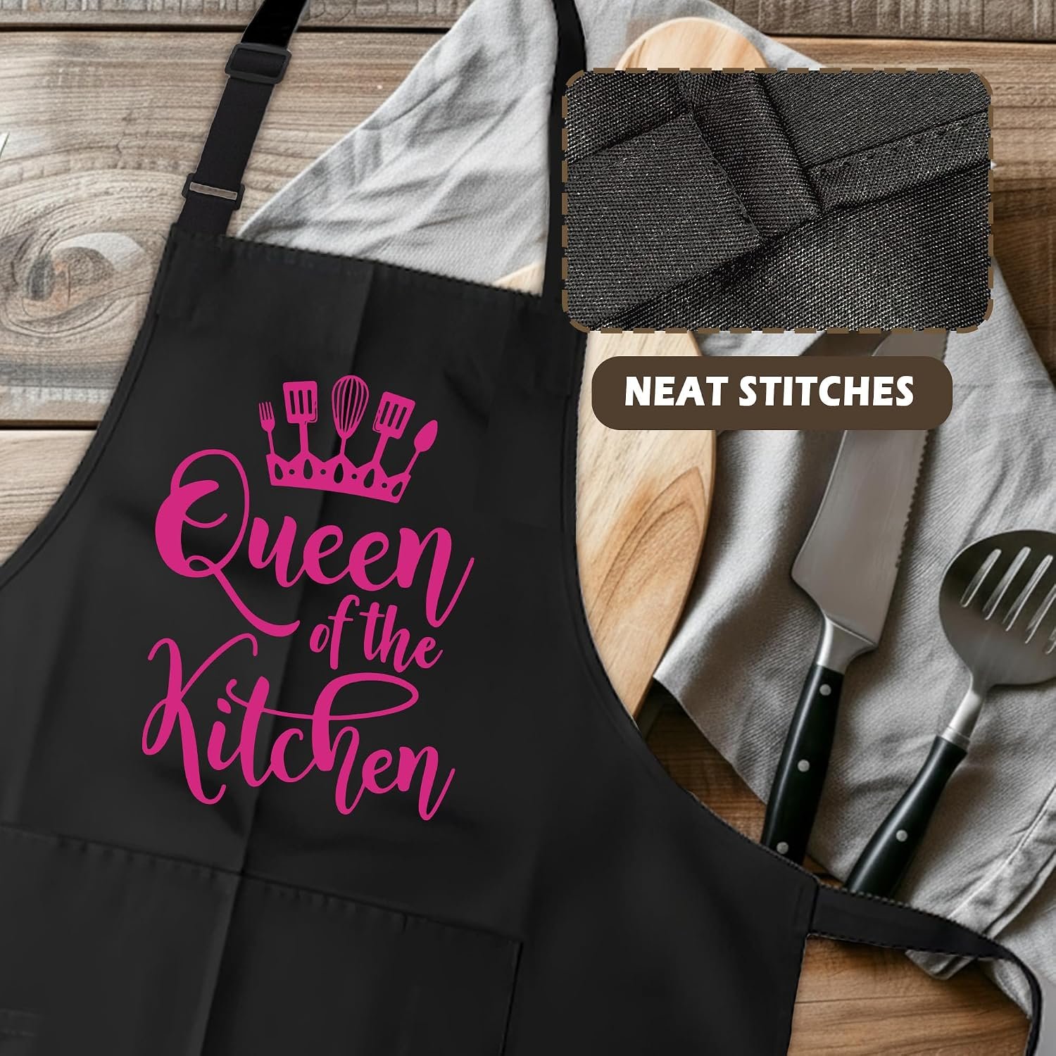 Funny Aprons for Women - Baking Gift for Women, Mothers Day Christmas Birthday Gifts, Perfect for Cooking, Bartending - Image 4