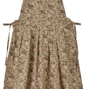 Adult Kitchen Apron Floral Cotton Waterproof Adjustable Apron Cooking Baking Garden Chef Apron with Pocket