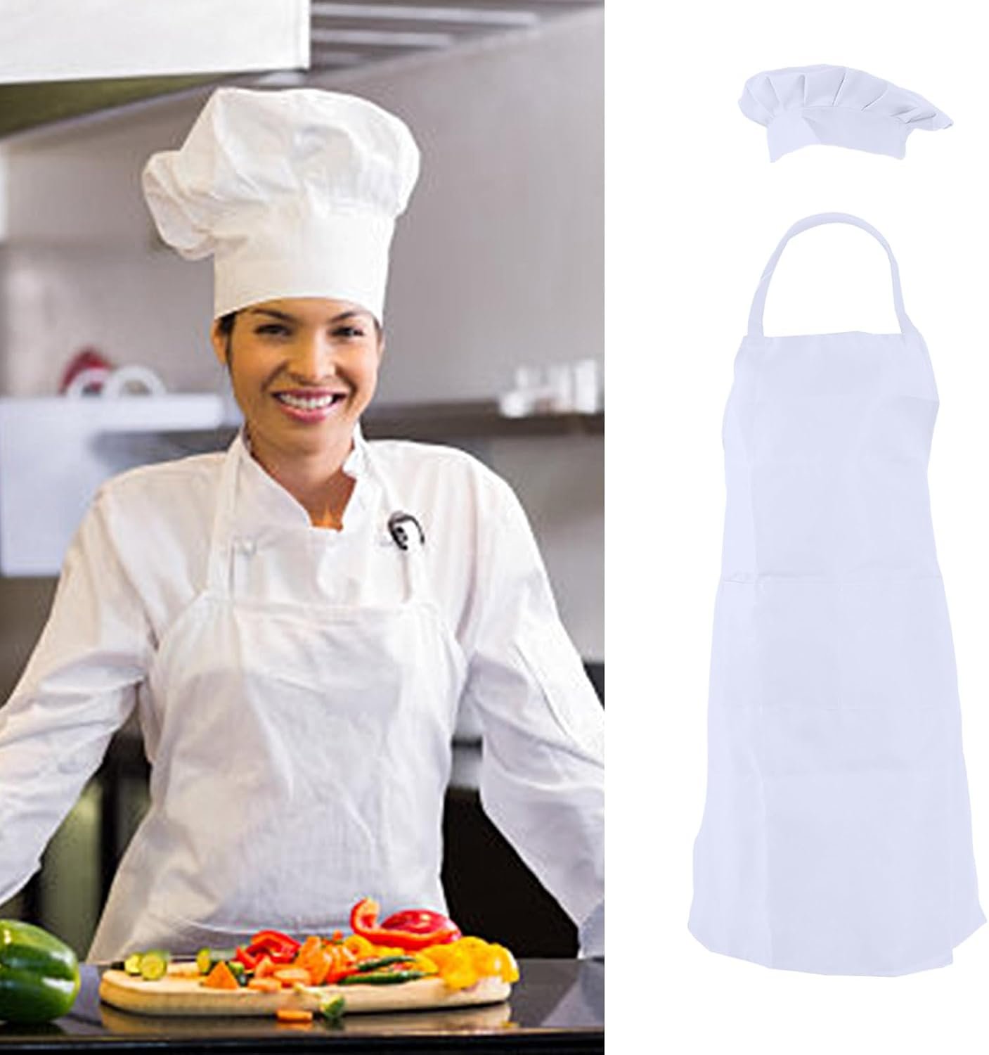 Kitchen Apron Set Water, Oil, with Storage Pockets for Men and Women Unisex Apron with Pocket - Image 2