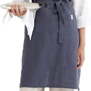 MagicLinen 100% Linen Apron - Cooking, Gardening, Grilling, Painting Apron with Pockets - Perfect for Women and Men