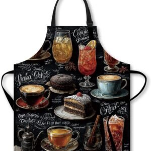 Nuxovilar Cute Cooking Kitchen Apron, 26.77 * 30.7 Inches, Essential for Kitchen Cooking, Baking, Festive Gatherings