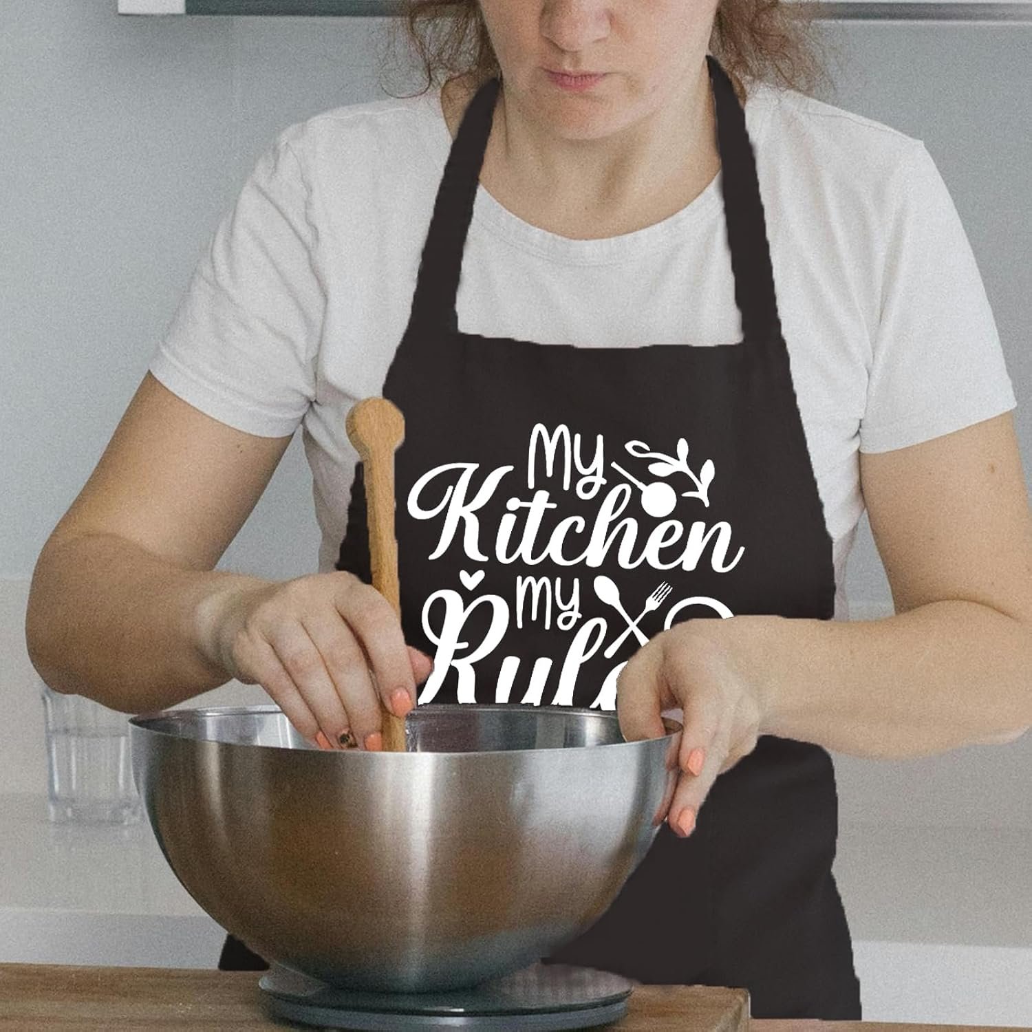 Funny Cooking Aprons for Women with Pockets, Kitchen Chef Aprons for Bakers, Birthday Gifts for Mom Wife Friends - Image 4