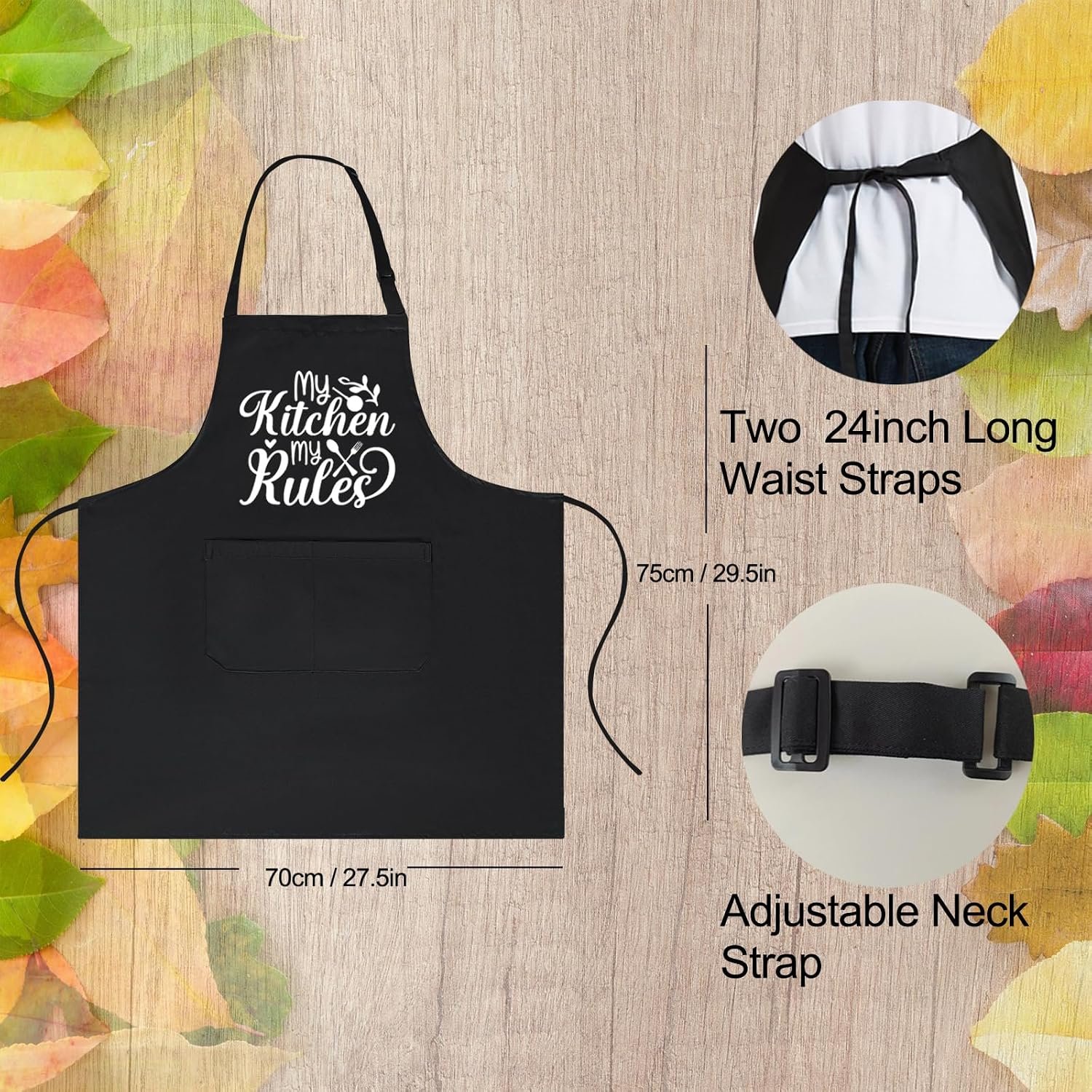 Funny Cooking Aprons for Women with Pockets, Kitchen Chef Aprons for Bakers, Birthday Gifts for Mom Wife Friends - Image 5