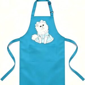 Unisex Cat Chef Apron, Adjustable Strap with Two Pockets
