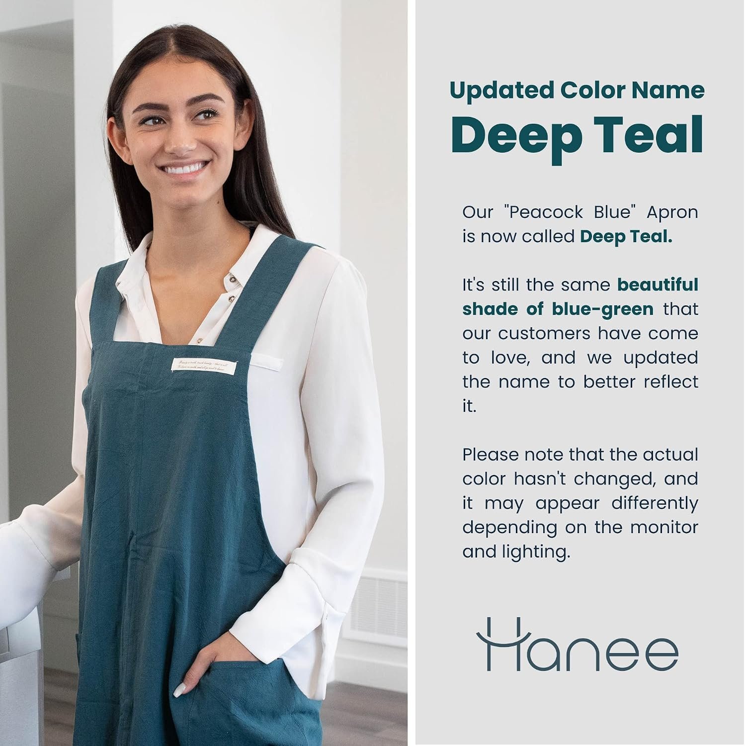 HANEE Cotton Aprons for Women and Men | Cross-Back Apron with Pockets - Image 6