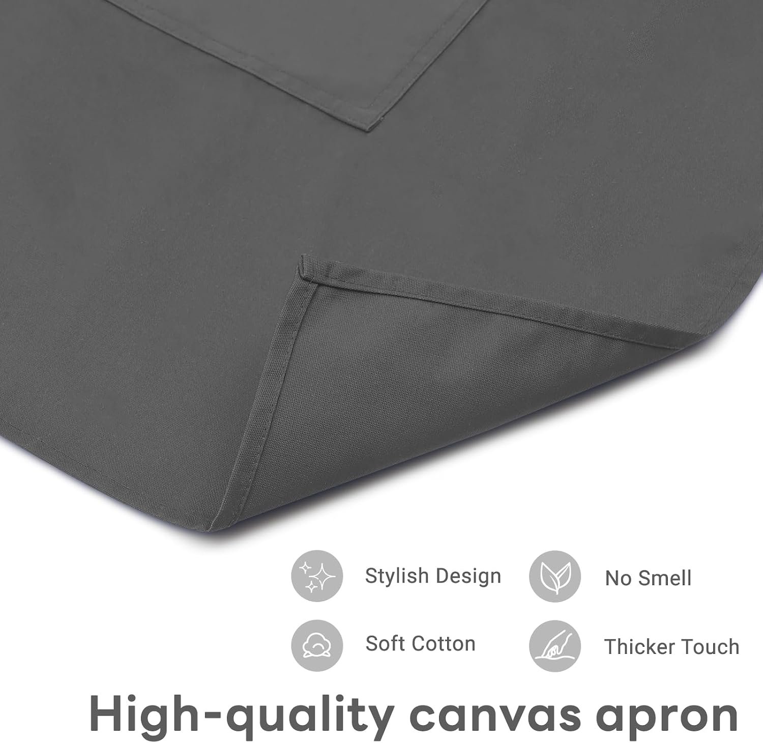 Chef Apron, Adjustable Kitchen Apron with 3 Storage Pockets - Image 7