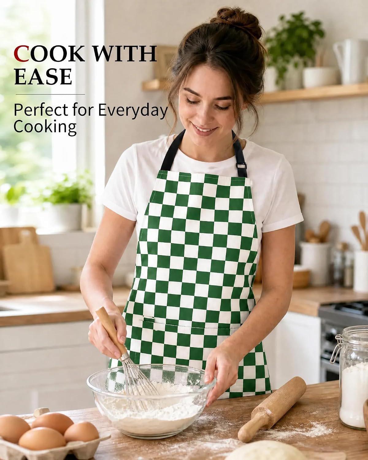 Adjustable Bib Apron with 2 Pockets Cooking Kitchen Chef - Image 8