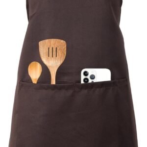 Kitchen Bib Chef Apron for Women Men with Pockets