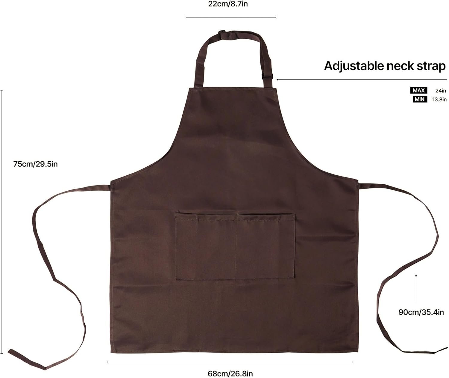 Kitchen Bib Chef Apron for Women Men with Pockets - Image 6