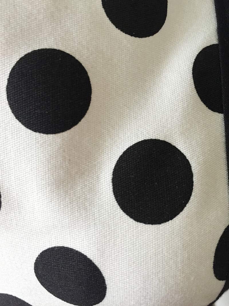 Hyzrz Lovely Handmade Cotton Retro Aprons for Women Girls Cake Kitchen Cook Apron for Mother's Gift (Black Dot) - Image 5
