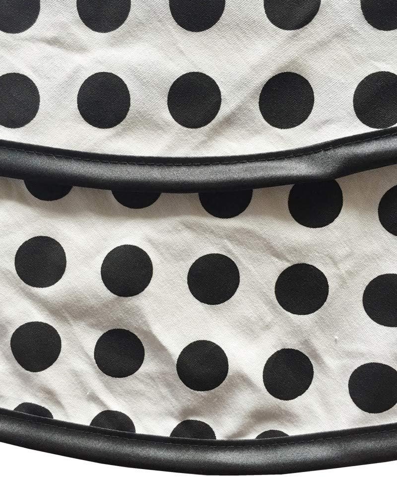 Hyzrz Lovely Handmade Cotton Retro Aprons for Women Girls Cake Kitchen Cook Apron for Mother's Gift (Black Dot) - Image 6