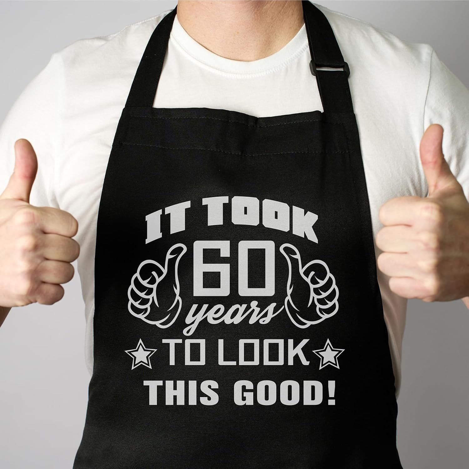 30th 50th 60th 70th Birthday Gifts for Men, Apron Gifts for Husband Wife Friends, Kitchen Chef Aprons with 2 Pockets - Image 7