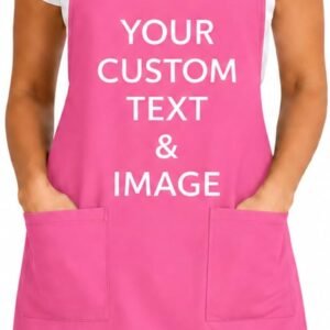 Custom Aprons for Women with Pockets & Men Personalized Chef Cooking Apron