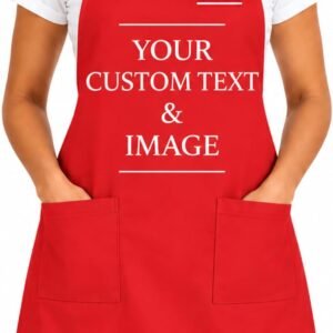 Custom Aprons for Women with Pockets & Men Personalized Chef Cooking Apron