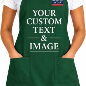 Custom Aprons for Women with Pockets & Men Personalized Chef Cooking Apron
