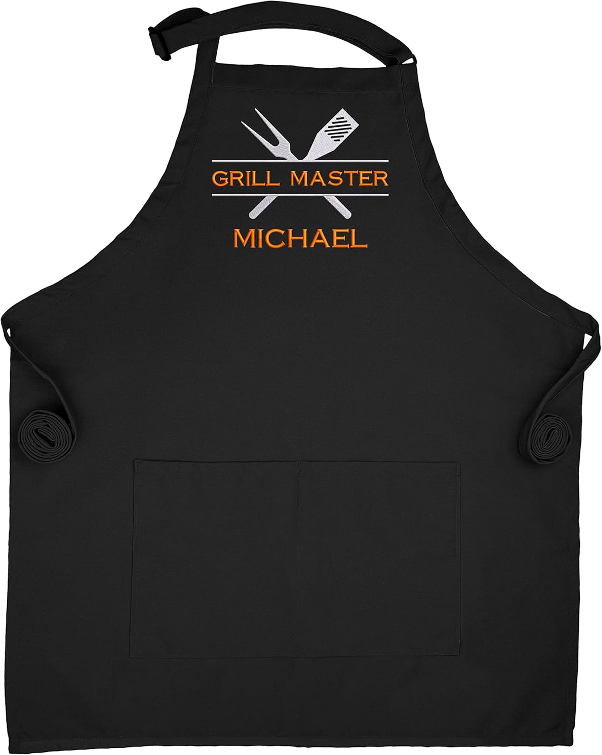 Grill Master Custom Apron With Pockets | Embroidered BBQ Apron For Men