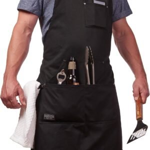 Hudson Durable Goods - Professional Grade Chef Apron for Kitchen, BBQ & Grill