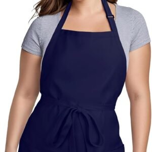 Kitchen Cooking Apron for Men Women, Work Apron with 3 Pockets for Waitress Waiter Server