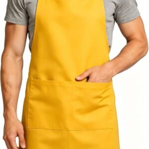 Large Chef Apron for Men and Women, Cooking Kitchen Aprons with 2 Large Pockets Water Oil Resistant