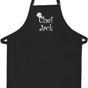 Made in the USA Personalized Embroidered Premium Adult Apron for Men Women Fathers Mothers Day Kitchen BBQ Grilling Gift