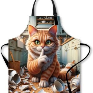 Nuxovilar Cute Apron with Pockets, 26.77 * 30.7 Inches, Versatile for Meal Prep, Baking, Holiday Cooking