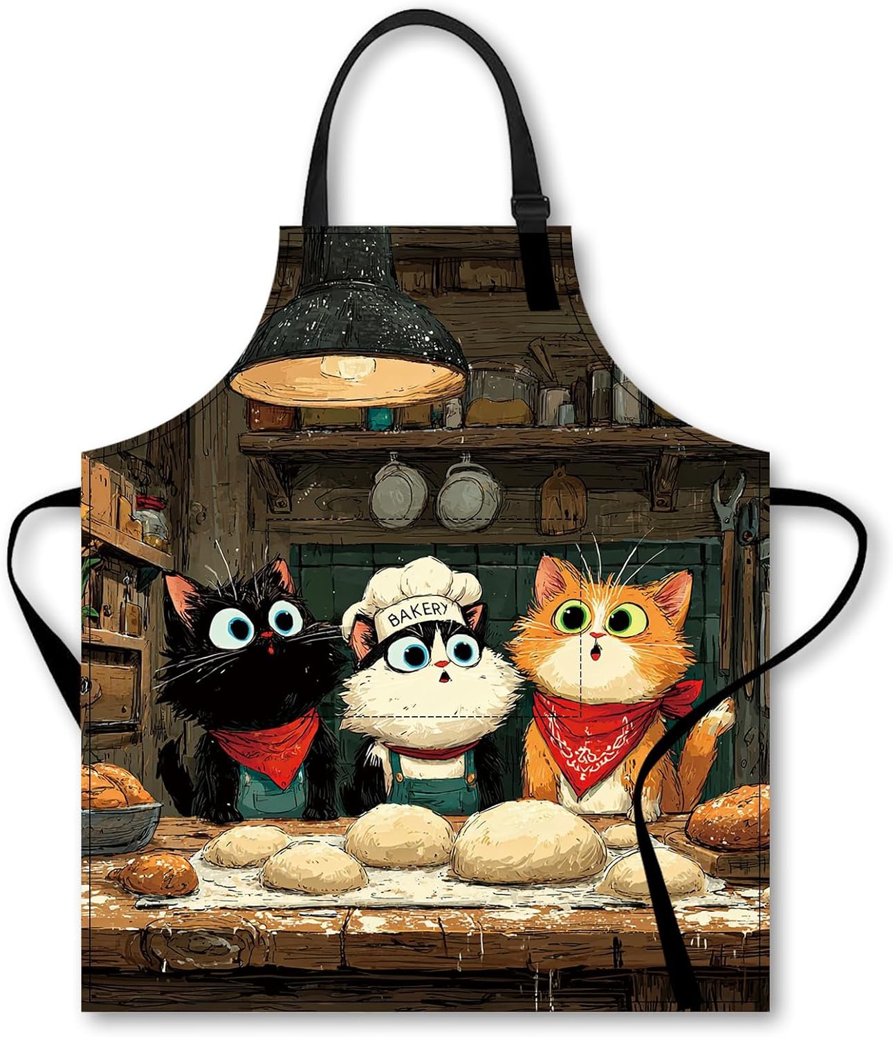 Nuxovilar Cute Cooking Kitchen Apron,26.77 * 30.7 Inches, Essential for Kitchen Cooking, Baking, Festive Gatherings